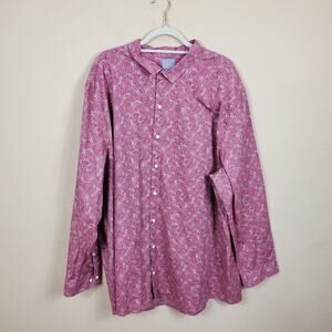 A-Frame Printed Button Down Shirt Size XXXL